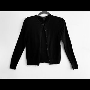J. Crew Black Cotton Jackie Cardigan, sz S